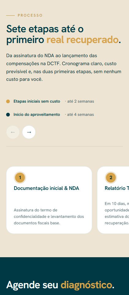 O cronograma de sete etapas e a chamada de diagnóstico, no celular.